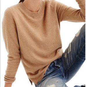 NWOT J.Crew 100% Cashmere Sweater Camel (XS)